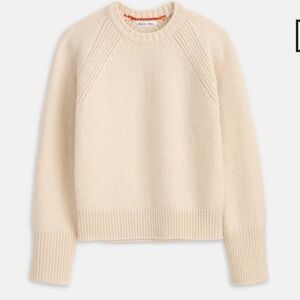 Greta Crew Neck Sweater in Lambswool White